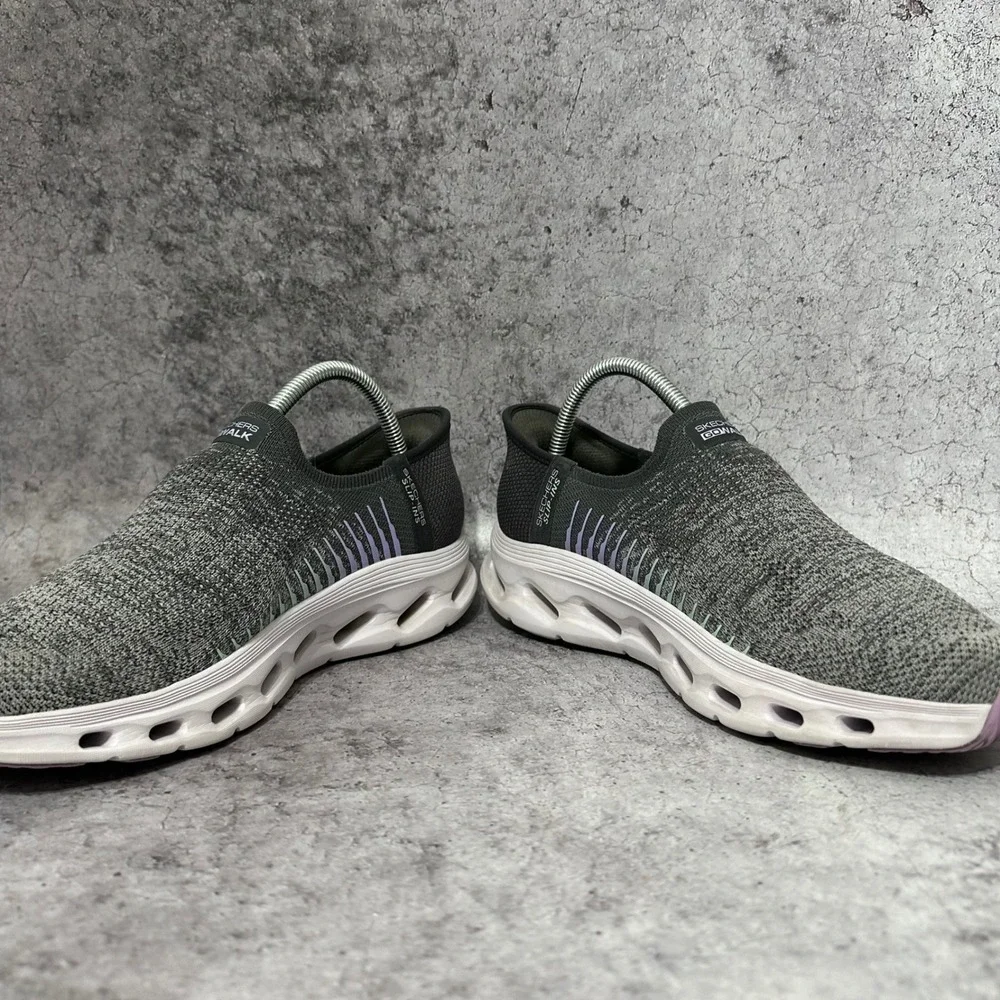 Skechers GO WALK Glide-Step 2.0 Venus Sneakers Women 9 Gray Slip-ins Comfort